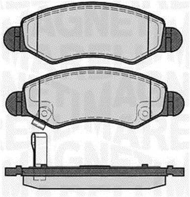 MAGNETI MARELLI Jeu plaquettes frein 363916060450 BOSCH 130,9x44,3 mm 15,7 mm