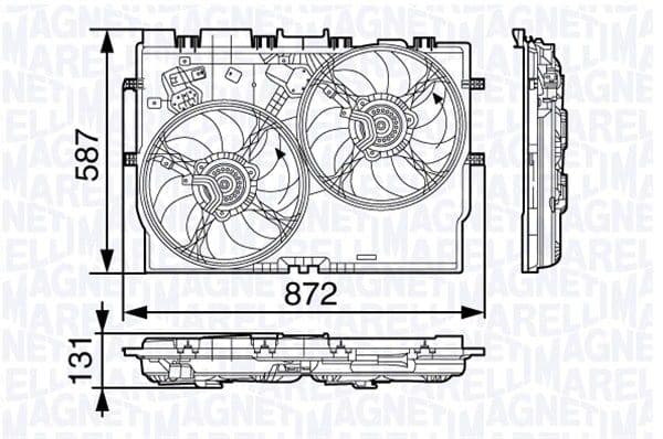 MAGNETI MARELLI 069422584010 Kühlerlüfter 12 V Durchmesser 390 mm