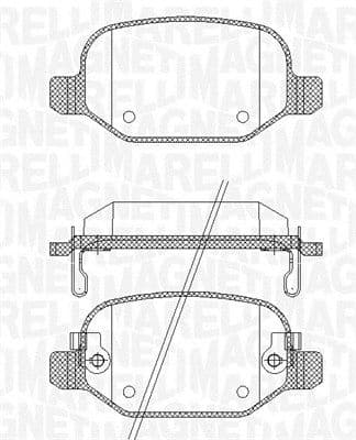 MAGNETI MARELLI Bremsbeläge 363916060688 mit akustischer Warnung