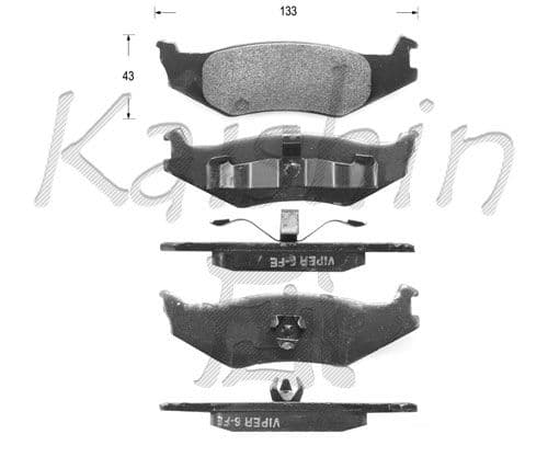 KAISHIN Bremsbelagsatz D10024 Scheibenbremse