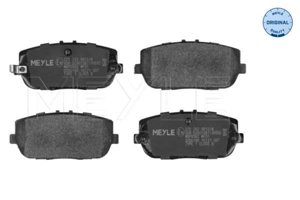MEYLE Bremsbeläge 00252429813/W hinten 99,2x45 Stärke 13,8 mm mit akustischer Warnung