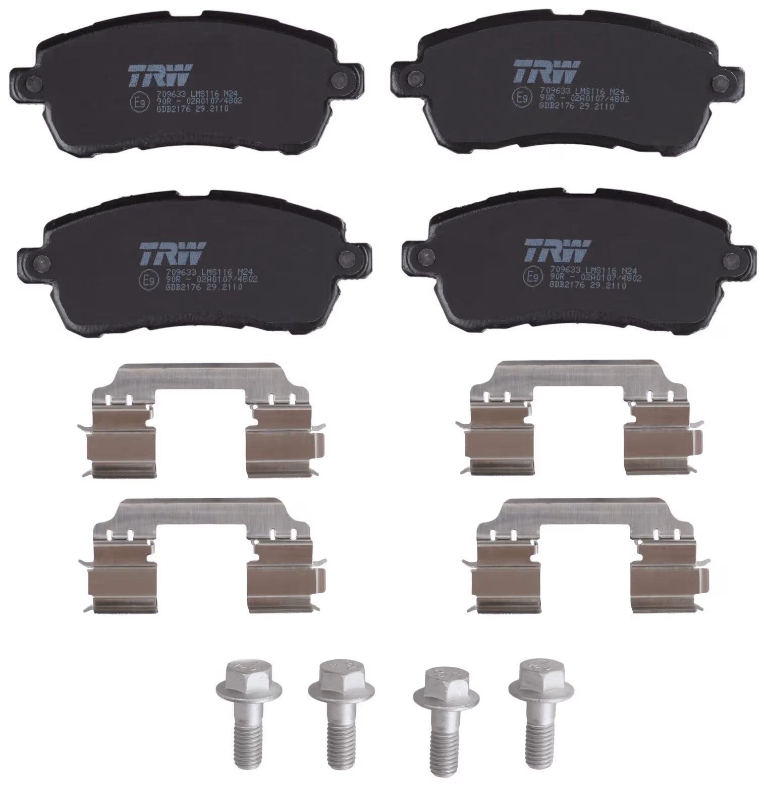 TRW plaquettes de frein GDB2176 125,6x51,7 épaisseur 17,3 mm prévu témoin