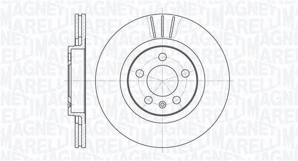MAGNETI MARELLI disque de frein 361302040218 ventilé diamètre 280 épaisseur 22 mm 5 trous