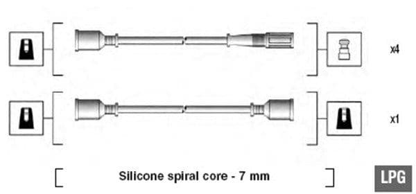 MAGNETI MARELLI 941095000580 Faisceau allumage 5 raccords 7 mm