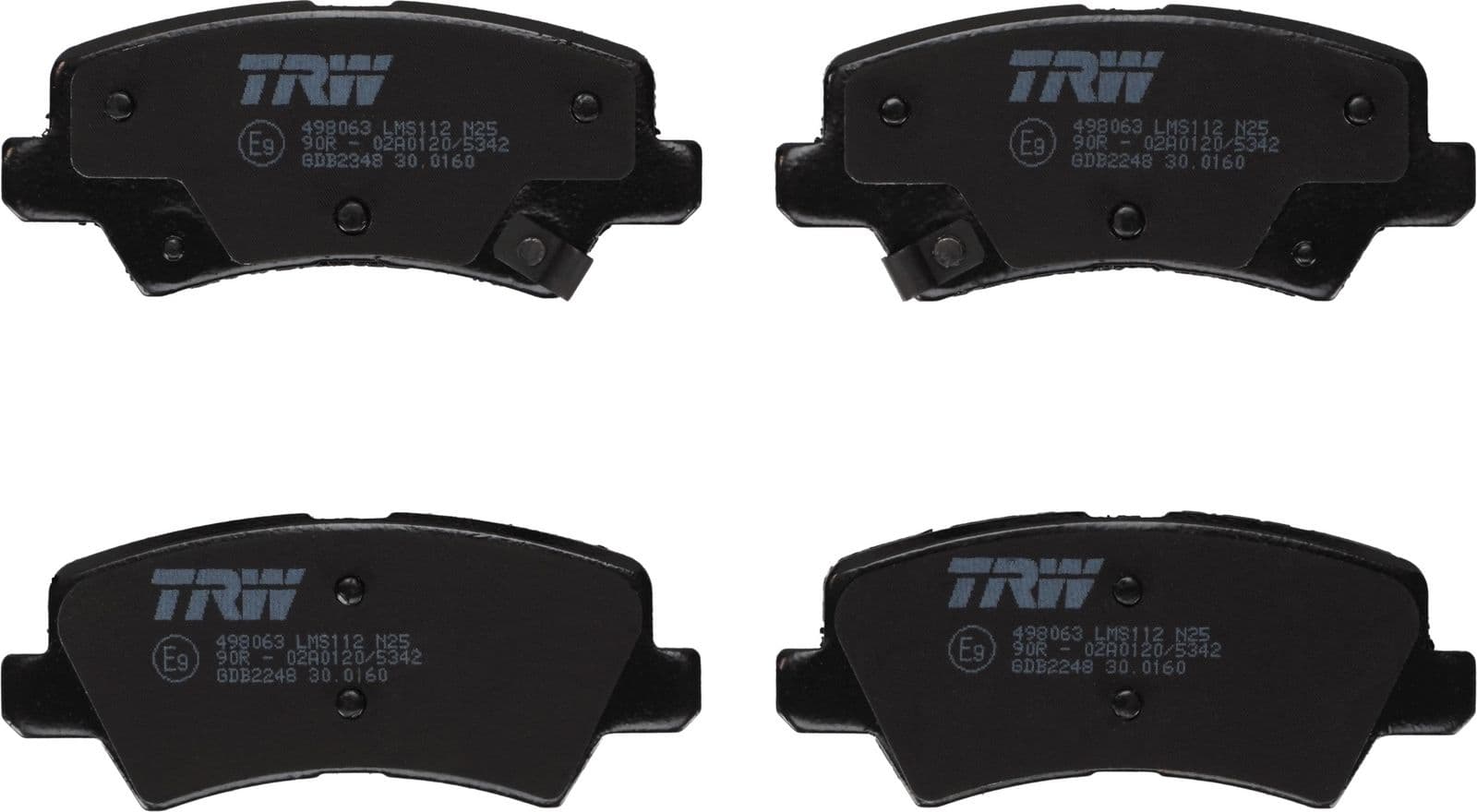 TRW Bremsbeläge GDB2248 99,7x42,6 Stärke 15,5 mm mit akustischer Warnung