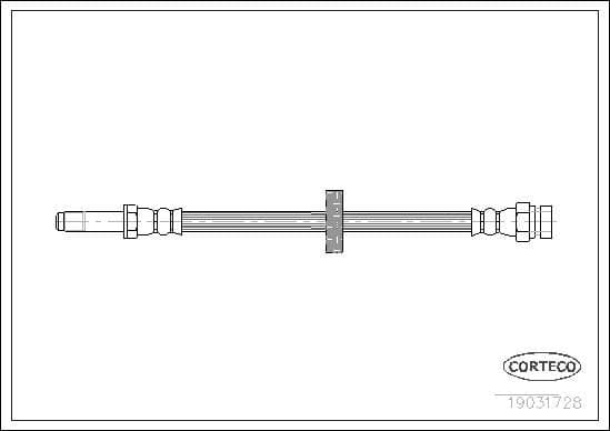 CORTECO Flexible de frein 19031728 durite de frein hydraulique 320 mm avant