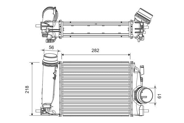 VALEO 818293 Ladeluftkühler Turboluft Charged Air Cooler Renault