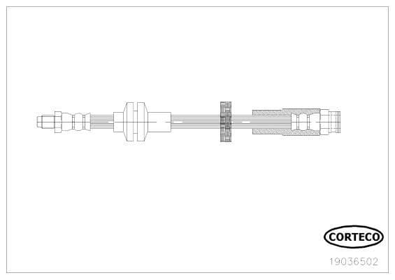 CORTECO Bremsschlauch Vorderachse Länge 410 mm 19036502
