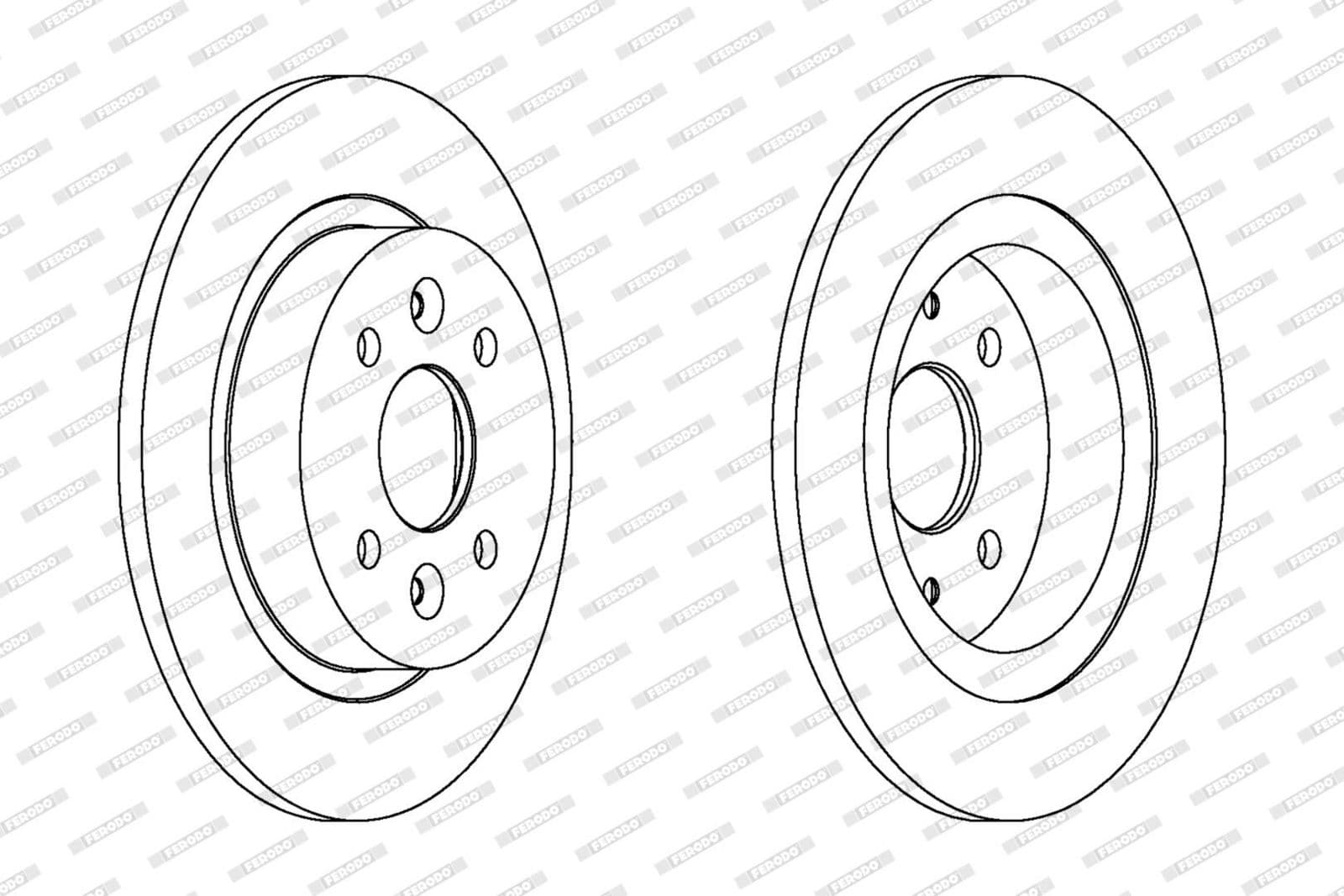 FERODO disque de frein DDF1600 plein diamètre 260 épaisseur 10 mm 4 trous