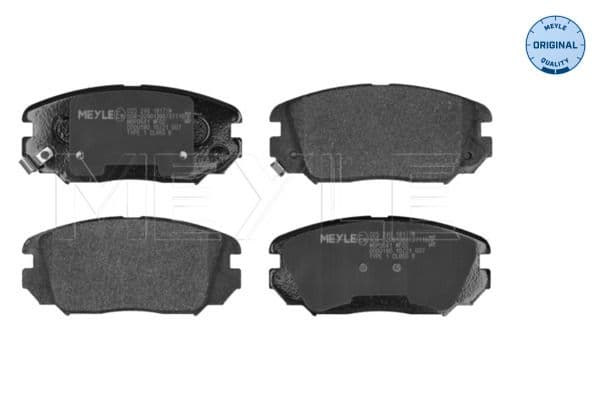 MEYLE plaquettes de frein 00252461817/W avant 131,3x59,9 épaisseur 17,5 mm avec témoin sonore
