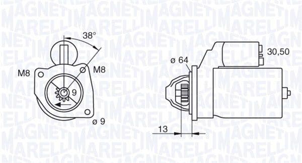 MAGNETI MARELLI 063101021010 Anlasser