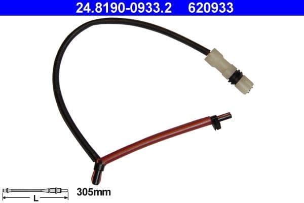 ATE Warnkontakt Bremsbelagverschleiss 24.8190-0933.2 305 mm Scheibenbremse