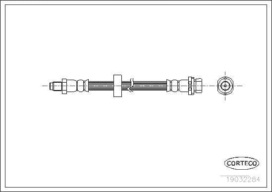 CORTECO Bremsschlauch 19032284 Hydraulik-Bremsschlauch 310 mm Hinterachse