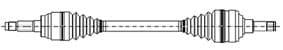 METELLI 17-0530 Antriebswelle Länge 613 mm Außenverzahnung radseitig 23