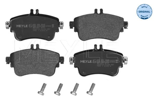 MEYLE Bremsbeläge 0252532619 vorne 129x71,5 Stärke 19 mm für Warnkontakt