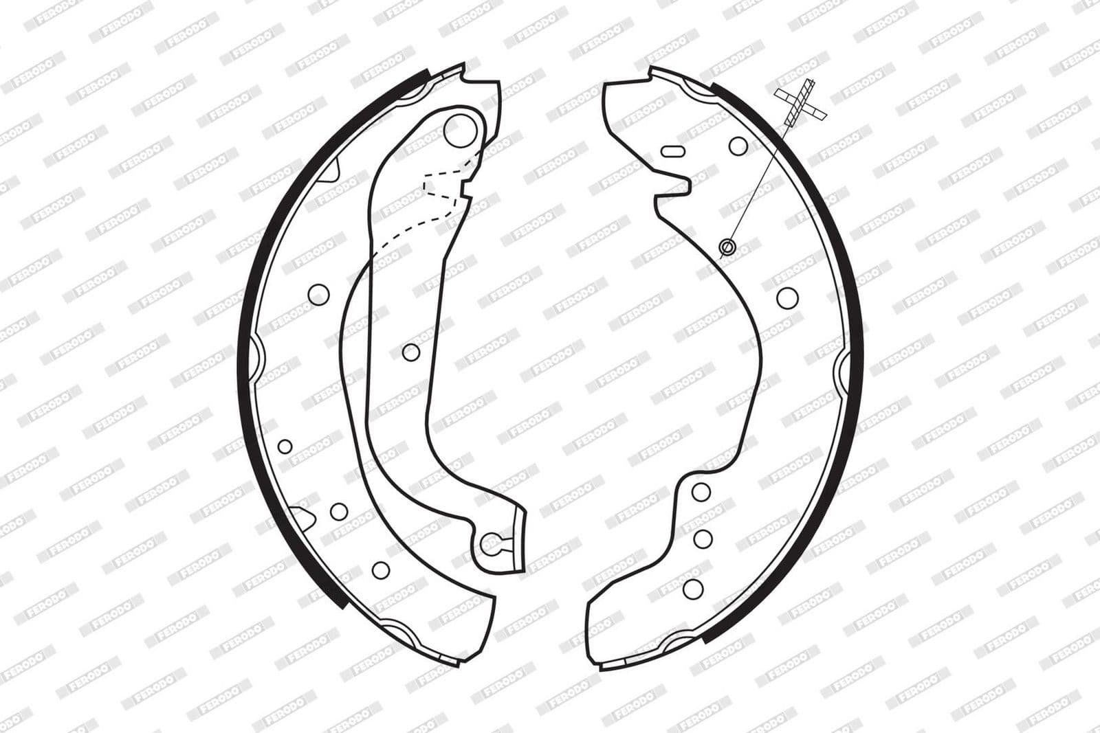 FERODO FSB533 kit mâchoires frein diamètre 254 mm largeur 57 mm TRW