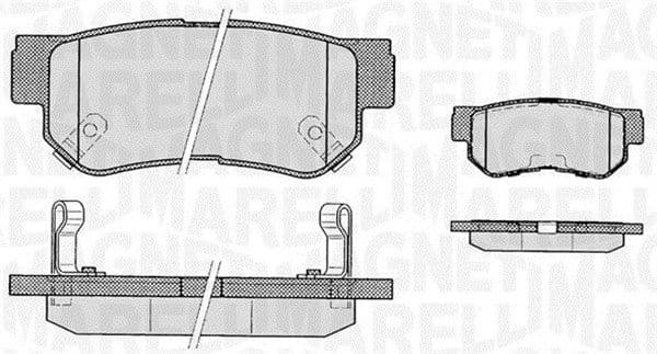 MAGNETI MARELLI plaquettes de frein 363916060278 avec témoin sonore