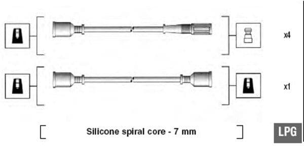 MAGNETI MARELLI 941095560596 Faisceau allumage 5 raccords 7 mm