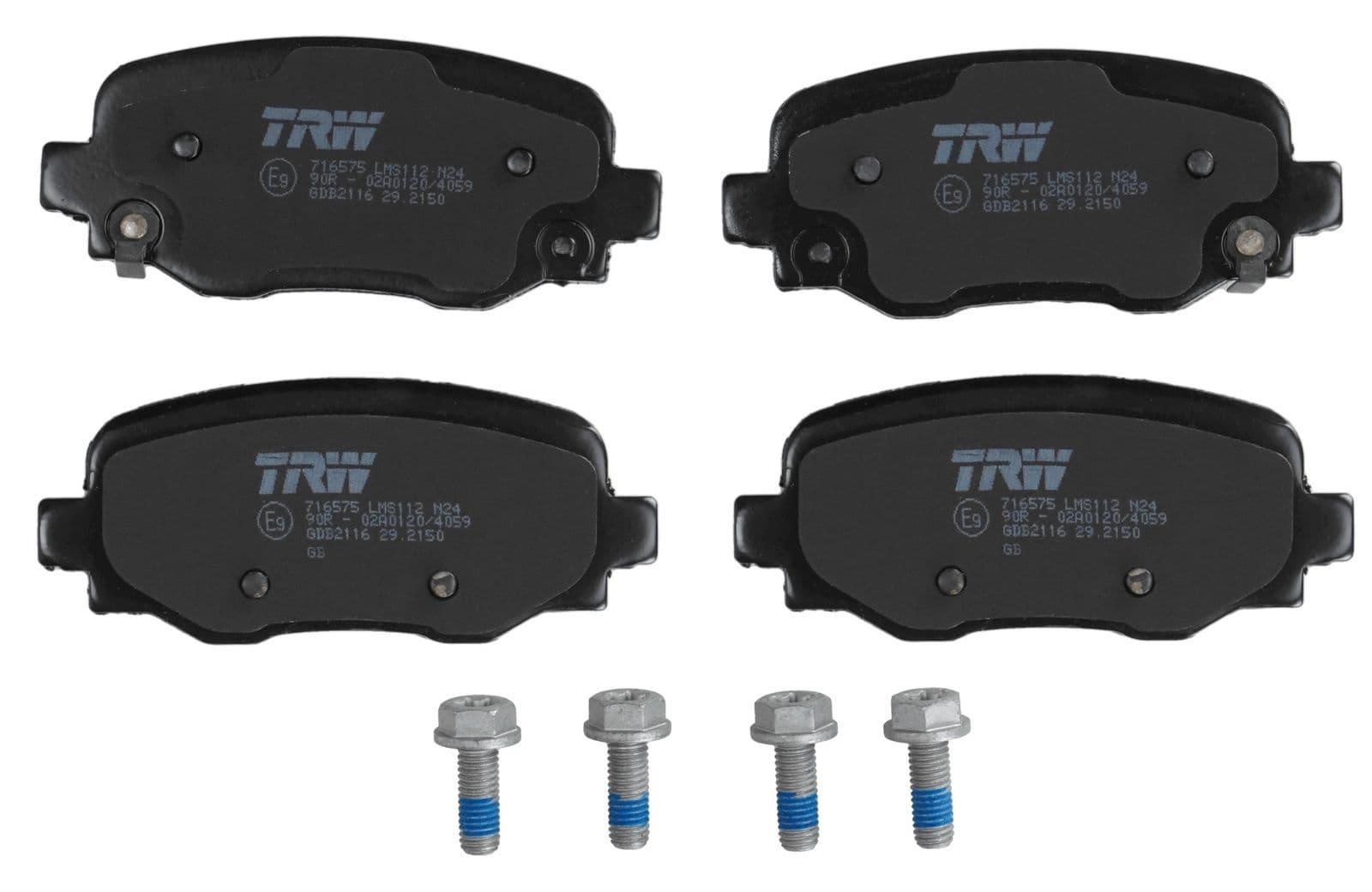 TRW Bremsbeläge GDB2116 115,6x49,6 Stärke 17,5 mm mit akustischer Warnung
