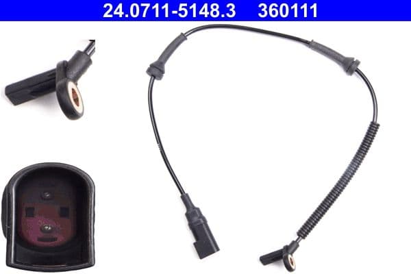 ATE 24.0711-5148.3 capteur ABS roue câble 602 mm