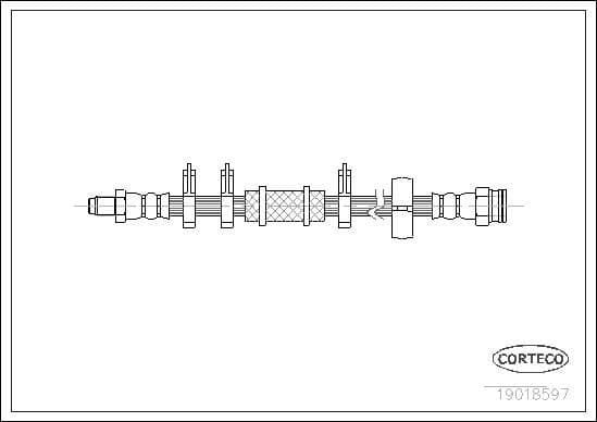 CORTECO Bremsschlauch 19018597 Hydraulik-Bremsschlauch 390 mm