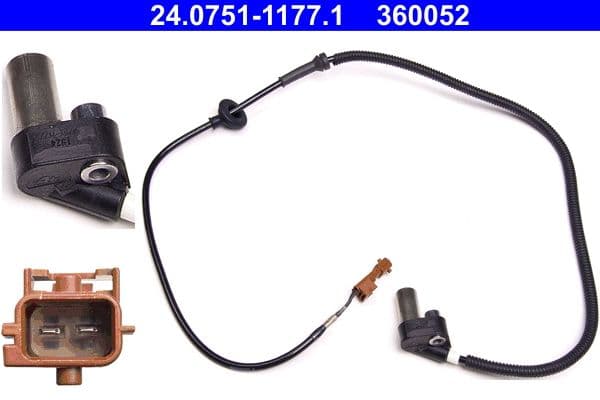 ATE 24.0751-1177.1 capteur ABS roue câble 1.120 mm