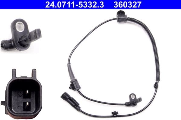 ATE 24.0711-5332.3 capteur ABS roue câble 766 mm