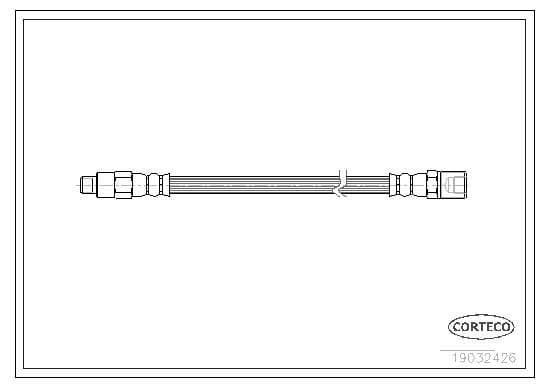 CORTECO Flexible de frein 19032426 durite de frein hydraulique 384 mm arriere