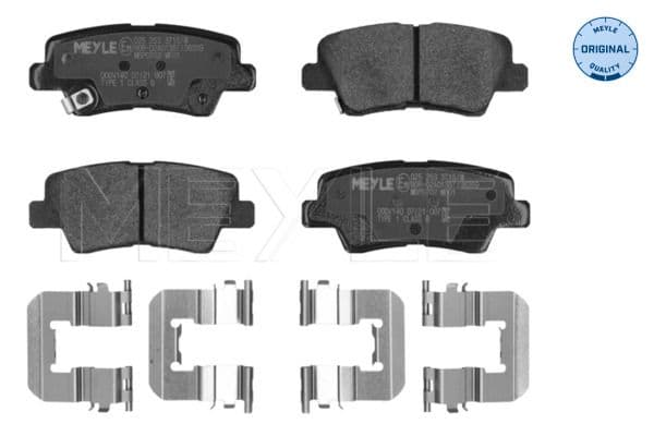 MEYLE Bremsbelagsatz 00252533715/W Hinterachse Akebono 99,7x40,9 mm 15,7 mm