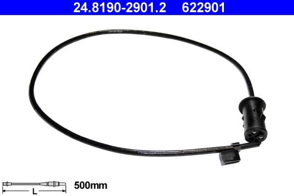 ATE 24.8190-2901.2 témoin d'usure plaquette de frein longueur 500 mm