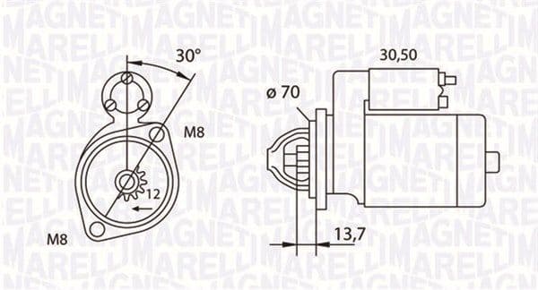 Magneti Marelli Motore Avviamento Smart Msn800
