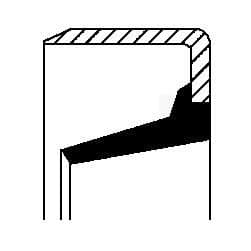 CORTECO 01020437B Simmerring Schaltgetriebe 8 mm x 14 mm x 4 mm FPM (Fluorkautschuk)