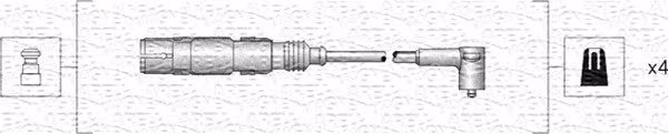 MAGNETI MARELLI 941318111164 Faisceau allumage 4 raccords 7 mm