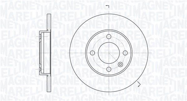 MAGNETI MARELLI disque de frein 361302040191 plein diamètre 239 épaisseur 12 mm 4 trous