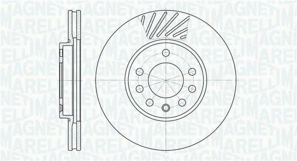 MAGNETI MARELLI Bremsscheibe 361302040210 belüftet Durchmesser 280 Stärke 25 mm 5 Bohrungen