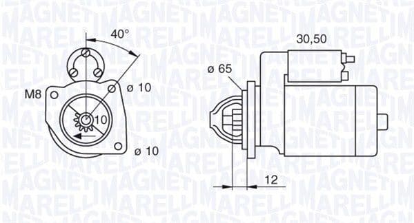 MAGNETI MARELLI 063280062010 Démarreur
