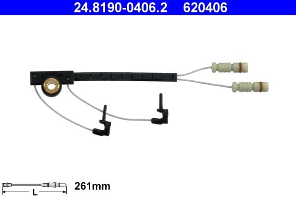 ATE Temoin usure plaquettes frein 24.8190-0406.2 261 mm frein a disque