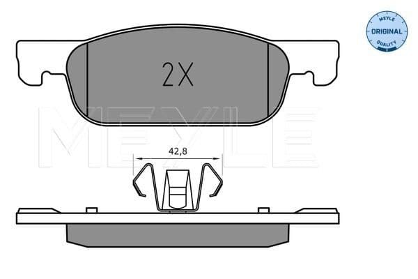 MEYLE Bremsbelagsatz Vorderachse Höhe 49 mm 0252252517