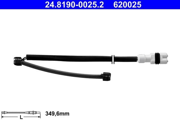 ATE Temoin usure plaquettes frein 24.8190-0025.2 349,6 mm frein a disque