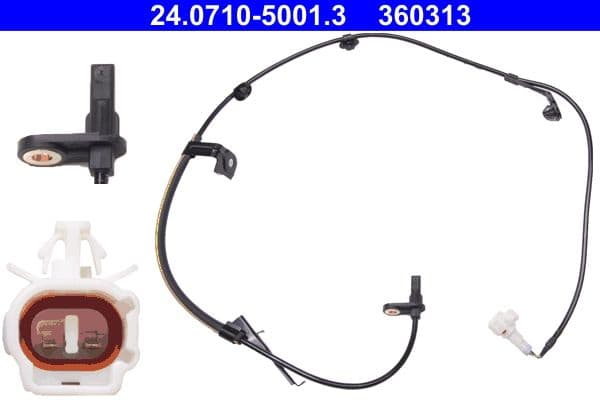 ATE 24.0710-5001.3 capteur ABS roue câble 1.165 mm