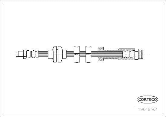 CORTECO Bremsschlauch 19018561 Hydraulik-Bremsschlauch 396 mm Vorderachse