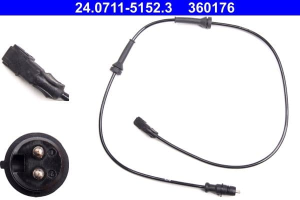 ATE 24.0711-5152.3 capteur ABS roue câble 810 mm