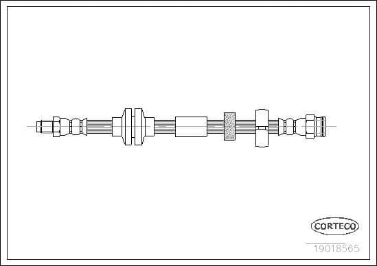 CORTECO Flexible de frein 19018565 durite de frein hydraulique 387 mm avant