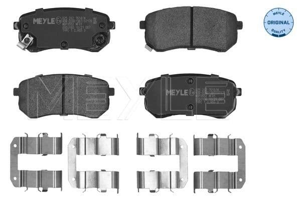 MEYLE Bremsbeläge 00252427614/W hinten 92,4x41 Stärke 14,1 mm mit akustischer Warnung