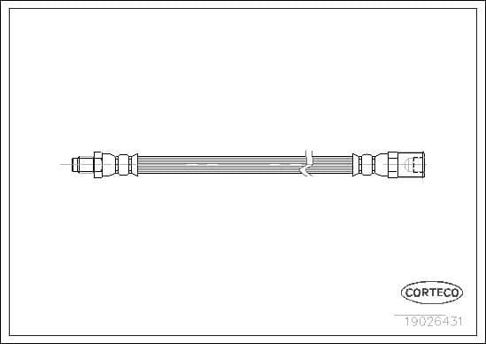CORTECO Bremsschlauch 19026431 Hydraulik-Bremsschlauch 270 mm Hinterachse