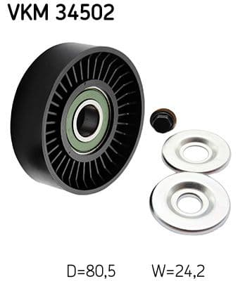 SKF Galet courroie Poly-V VKM34502 80 mm larg. 24 mm courroie accessoires