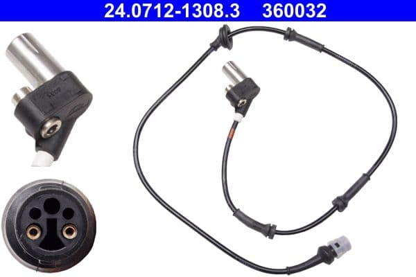 ATE 24.0712-1308.3 capteur ABS roue câble 1.100 mm