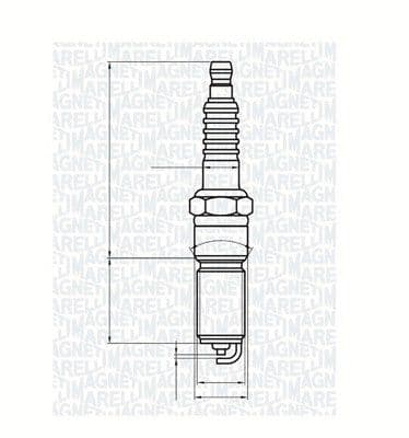 MAGNETI MARELLI Bougie allumage 062110310312 14-25 16,0 mm avec resistance