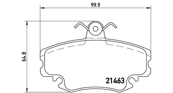 MAGNETI MARELLI Bremsbelagsatz 363916060204 TRW 99,9x64,8 mm 18 mm