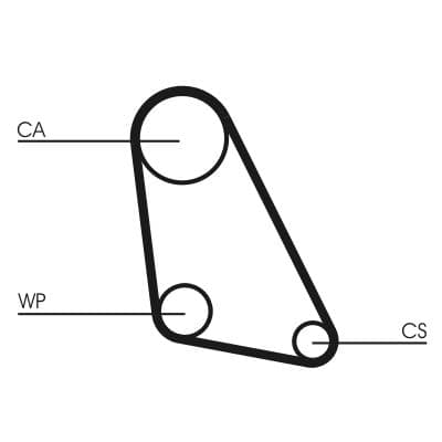 CONTINENTAL CTAM Zahnriemen CT534 Steuerriemen Motorsteuerung 107 Zaehne 20 mm
